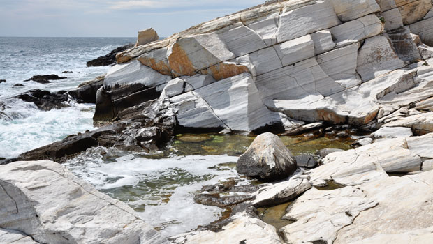 Ancient marble quarry at Alyki, Thassos